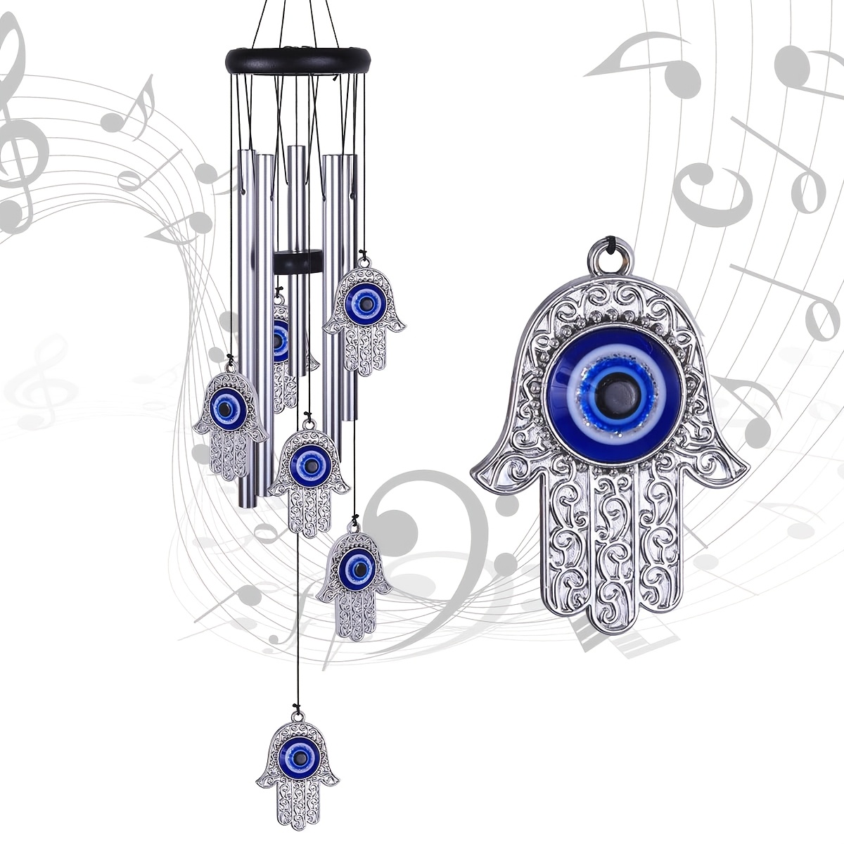TEMU 1pc Metal Aluminum Tube Wind Chimes, Decorative Items For Indoors, Gifts For Mothers, Suitable For , Patios, And Gardens