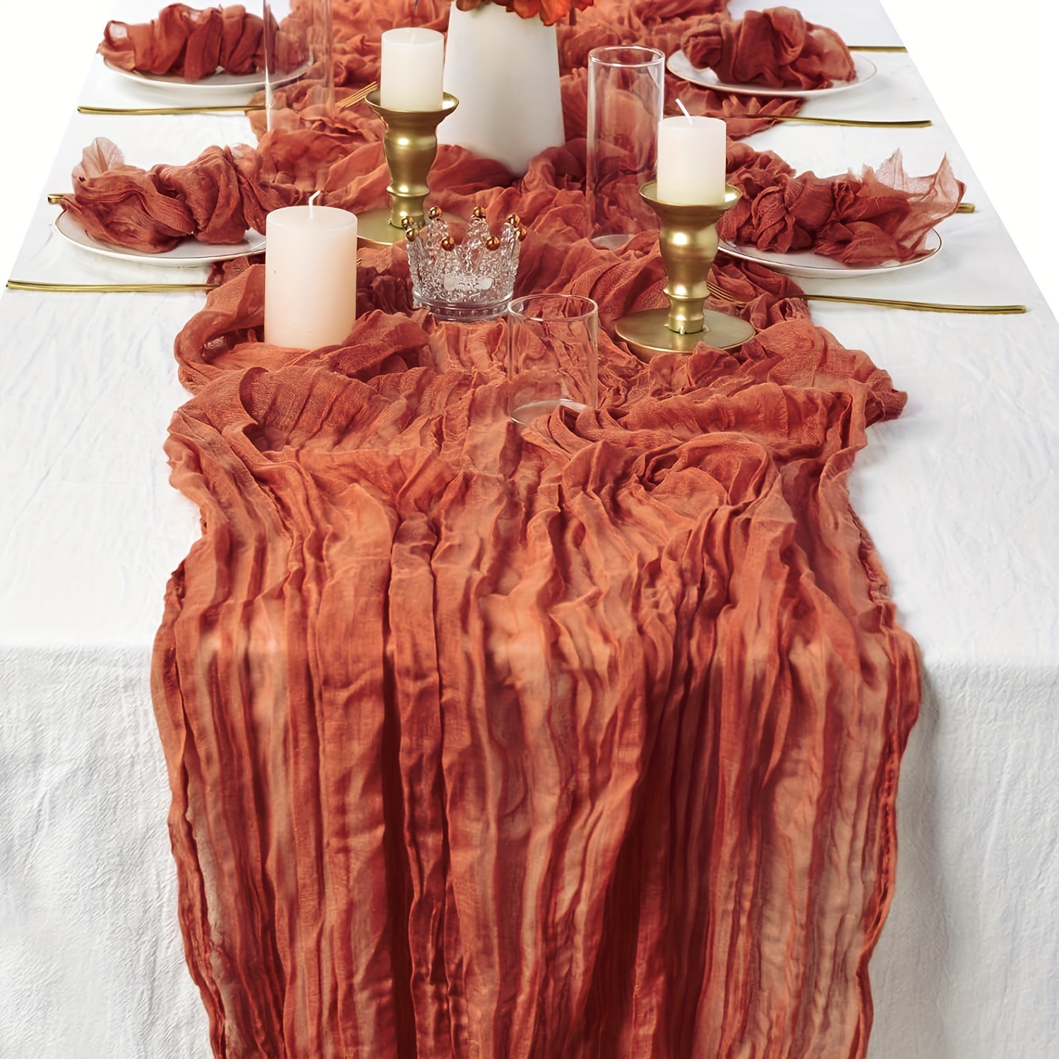 

Elegant Polyester Table Runner - Weddings, Parties, And