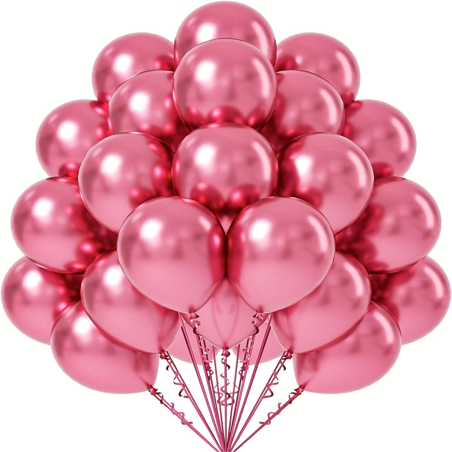 

50pcs, Pink Metallic Balloons, Wedding Decor, Birthday Party Decor, Anniversary Decor, Graduation Decor, Holiday Decor, Mother's Day Decor, Indoor Outdoor Decor, Home Decor, Room Decor