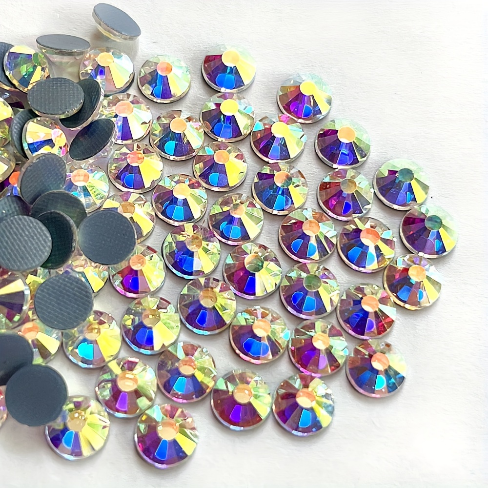 

Ab Rhinestones, Glass Flat-back Rhinestones In Sizes Ss6-ss30, Used For Crafts, Clothing, Shoes, Bags, And Diy Decorations.