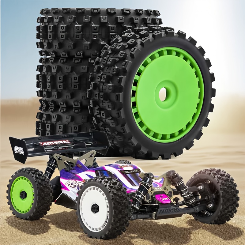 4pcs 115mm 1/8 rc off-road buggy tires with 17mm hex wheels