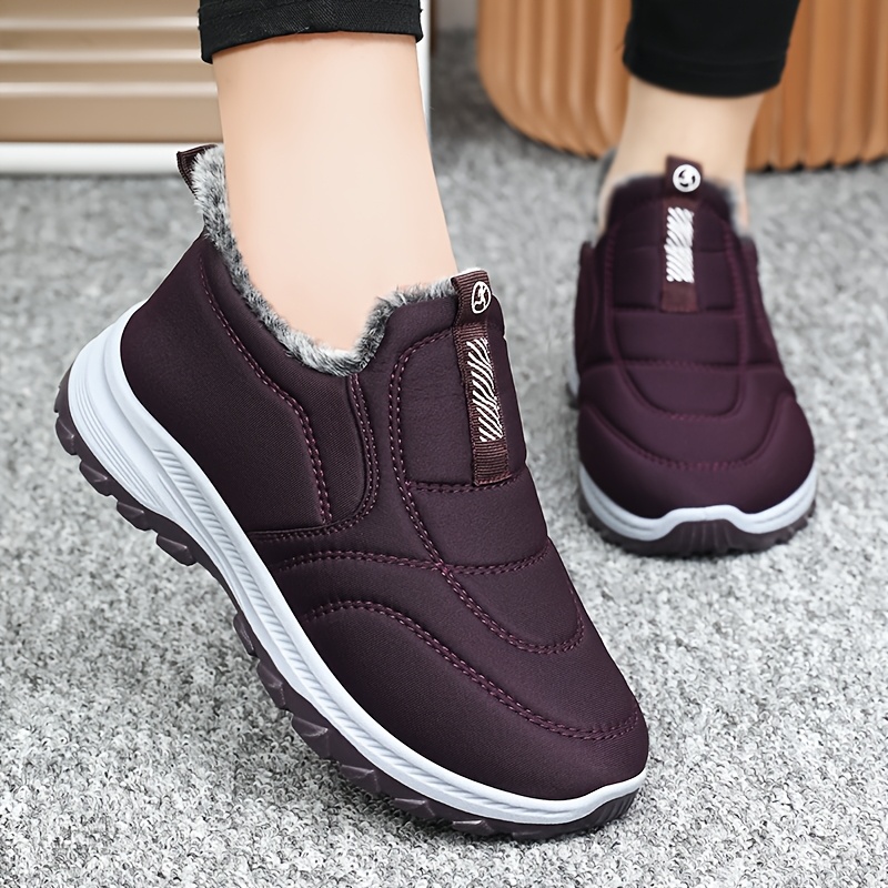 Women's Snow Sports Warm Boots, Fleece Thickened Insulated Shoes