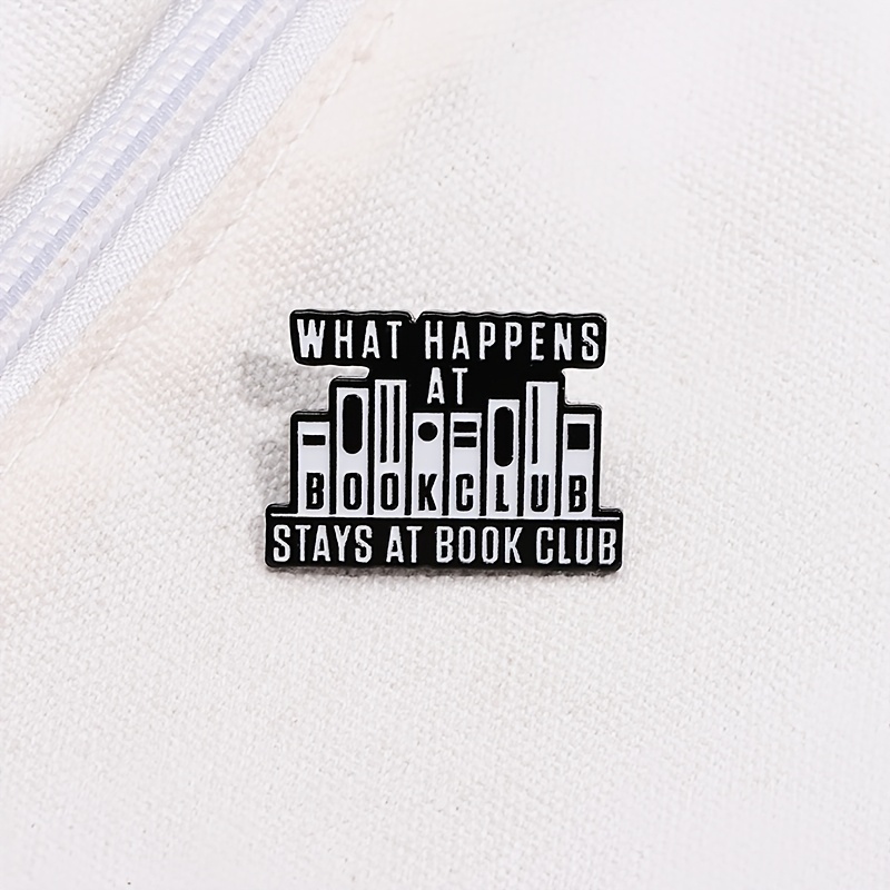 

1pc ' At At Club' Enamel Pin - Zinc Alloy Lapel Brooch For Shirts And - Unique Literary For - For Men And Women