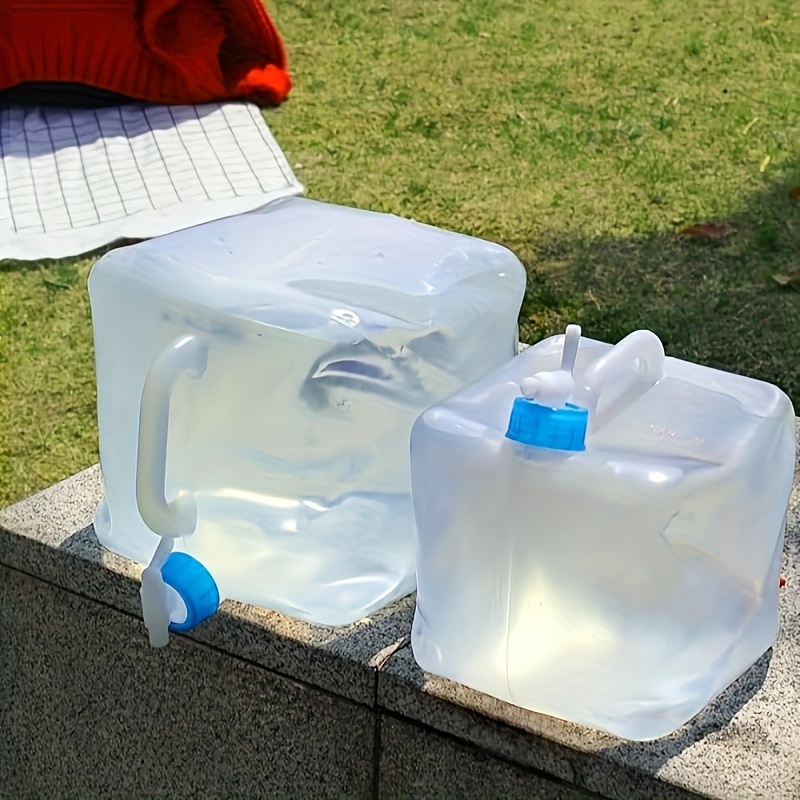 TEMU 5.28 Gallons High Capacity! Foldable Food-grade Water Storage Bag With Water Outlet And Handy Handle, Leak-proof And Durable. Perfect For