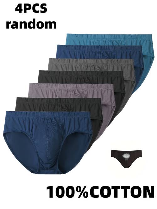 Artikelbild zufällige 4 herren 4 bikini slips lässige stretch ultra-weiche atmungsaktive unterwäsche (100% )
