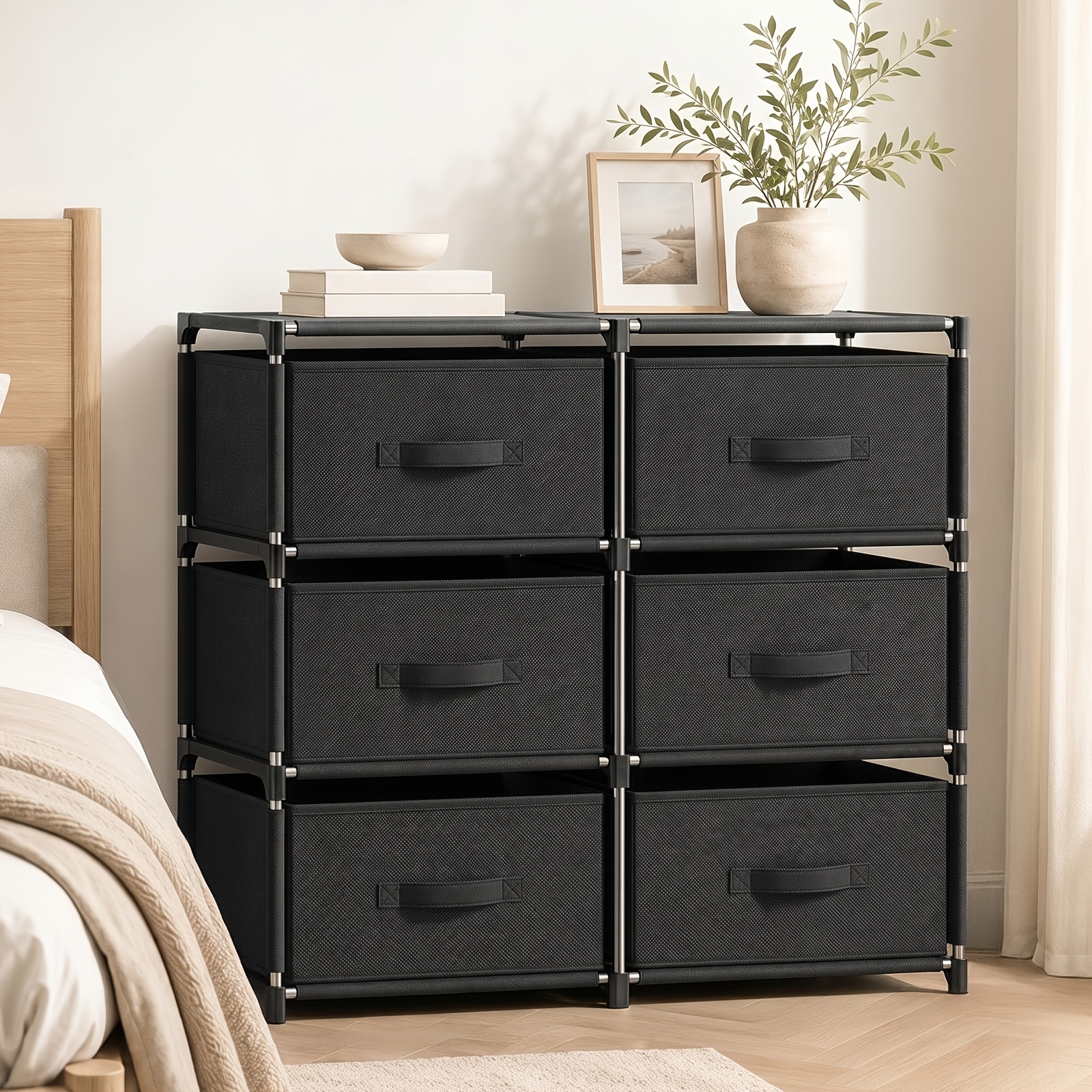 Multi-drawer Large Capacity Storage Chest Of Drawers, Storage Drawer Units With Heavy-duty , Removable Drawers & Easy-pull Handles, Storage Cabinet For Bedroom, Living Room & Entryway
