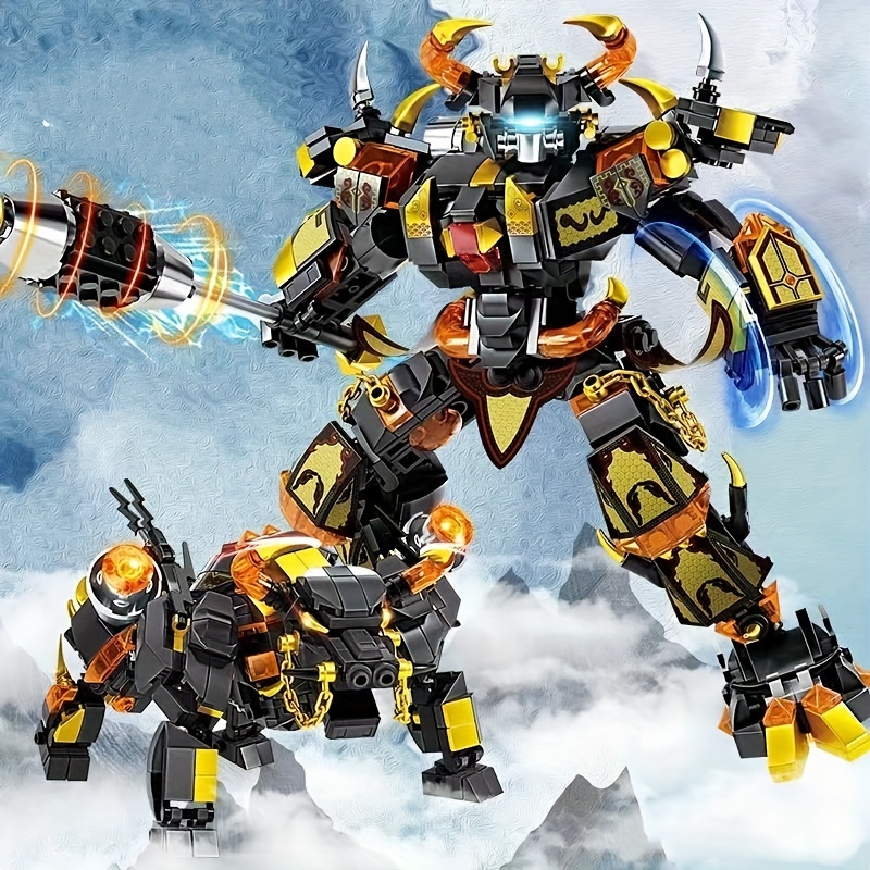 

650pcs Two--shaped Cow Devil King, Model Ornament Building Blocks, Assembled Educational Building Blocks, Halloween/christmas Gifts, Birthday Gifts