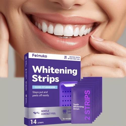 14pcs purple care teeth strips for home use oral care easy to apply convenient to carry