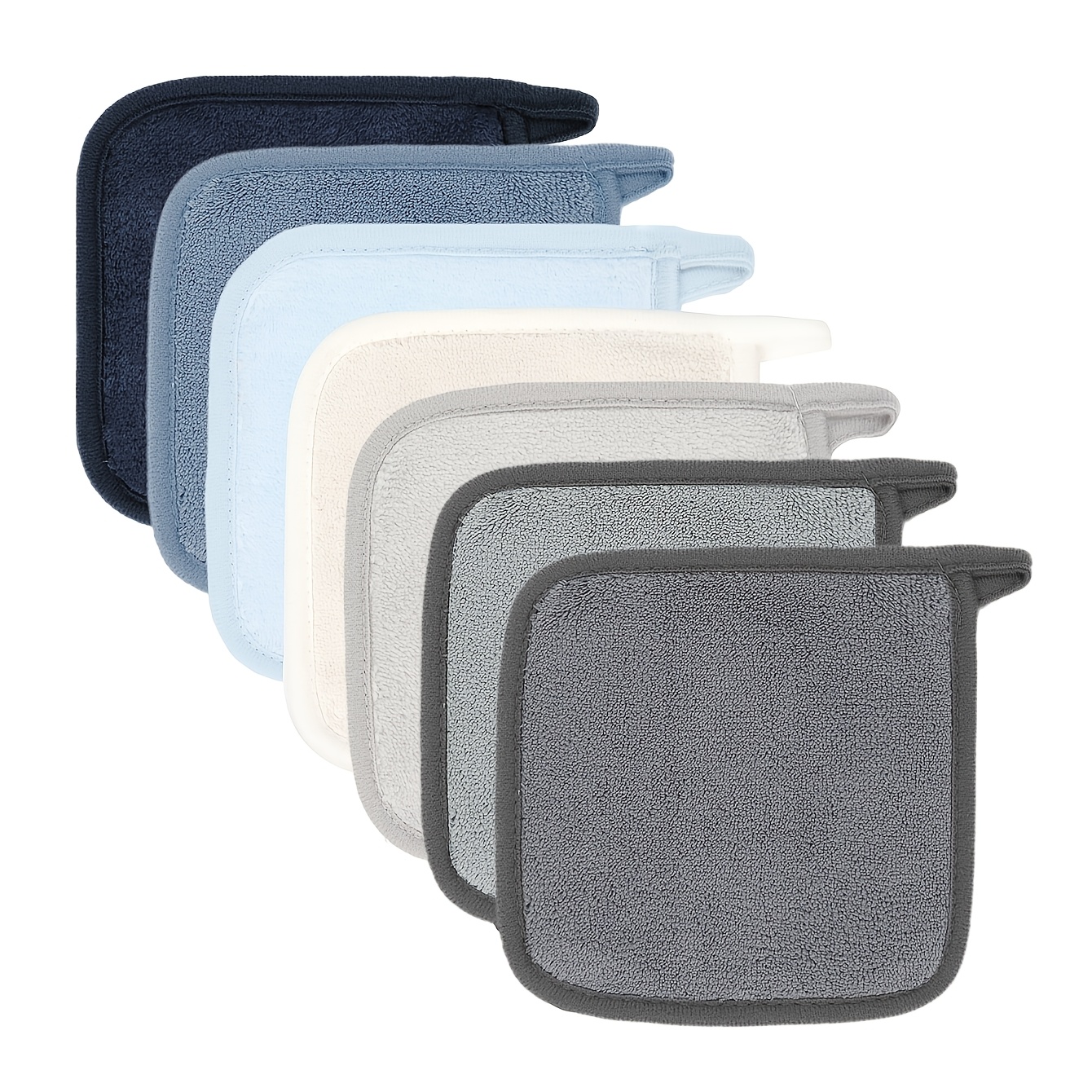 TEMU 1414 Serviettes Visage (7 pièces), Outils de Nettoyage Lavables en Machine & Réutilisables, Adaptés au Lavage du Visage, au Nettoyage et au
