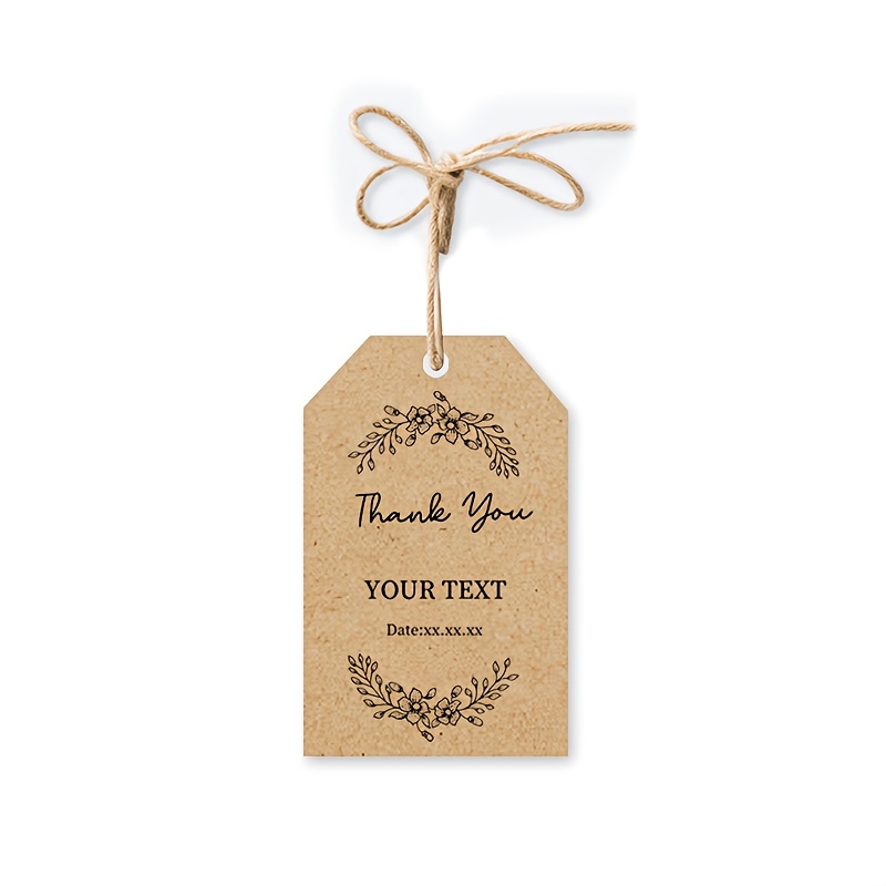 TEMU Custom Minimalist Vintage Patterned Labels Featuring Your Personalized Text, Floral Tags For Wedding Favors, Thank You Cards, Bridal Showers,