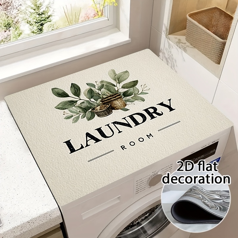 TEMU Tapis de 2D plat pour dessus de machine à laver et sèche-linge, nouveau style tendance pour la fête des Mères, en matériau diatomite -