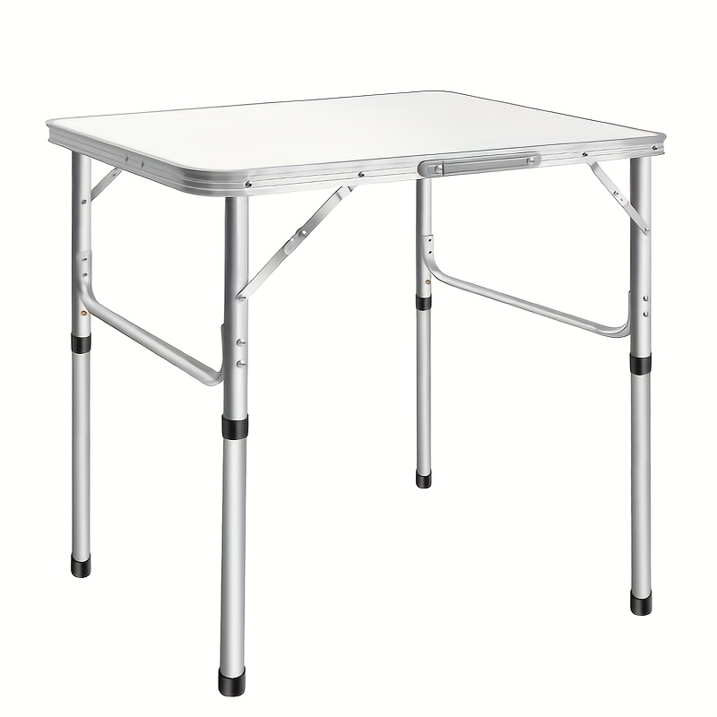 TEMU Tavolo da Picnic Pieghevole in Alluminio Resistente con per il Trasporto - 2 Regolabili (33cm/13" & 70cm/28"), Design e Portatile per Campeggio,