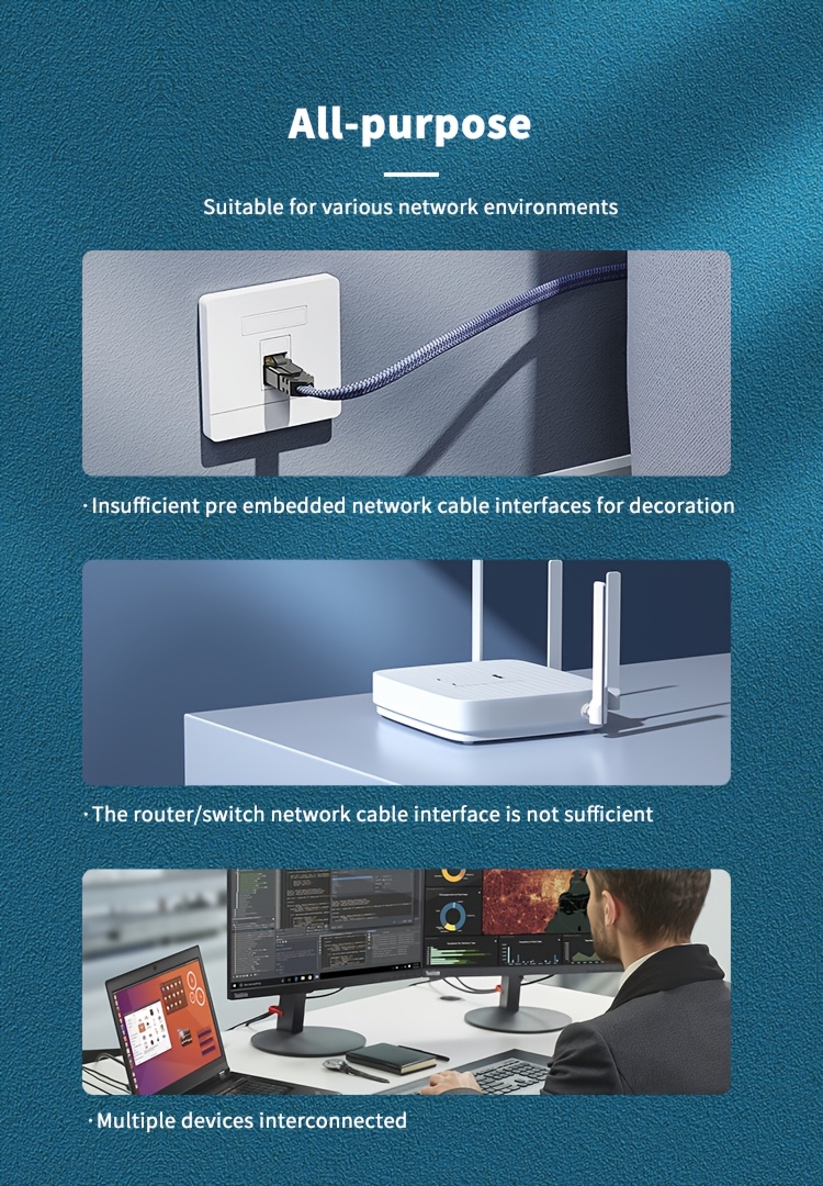ethernet сплиттер 1 на 4, 1000 мбит/с, интернет-кабельный сплиттер   1 вход на 4 выхода, высокоскоростной сетевой гигабитный переключатель для локальной сети lan,   rj45, роутер, работает с кабелями  /5e/6/7/8 Детали 10