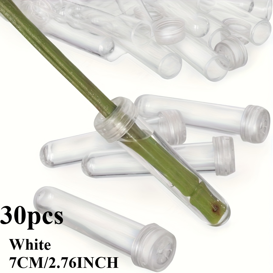 E-shop 30 Stück/Pack modische Kunststoff-Blumenstiel-Wasserröhren für kleine Rosen Floristenbedarf für Blumenarrangement-Dekoration