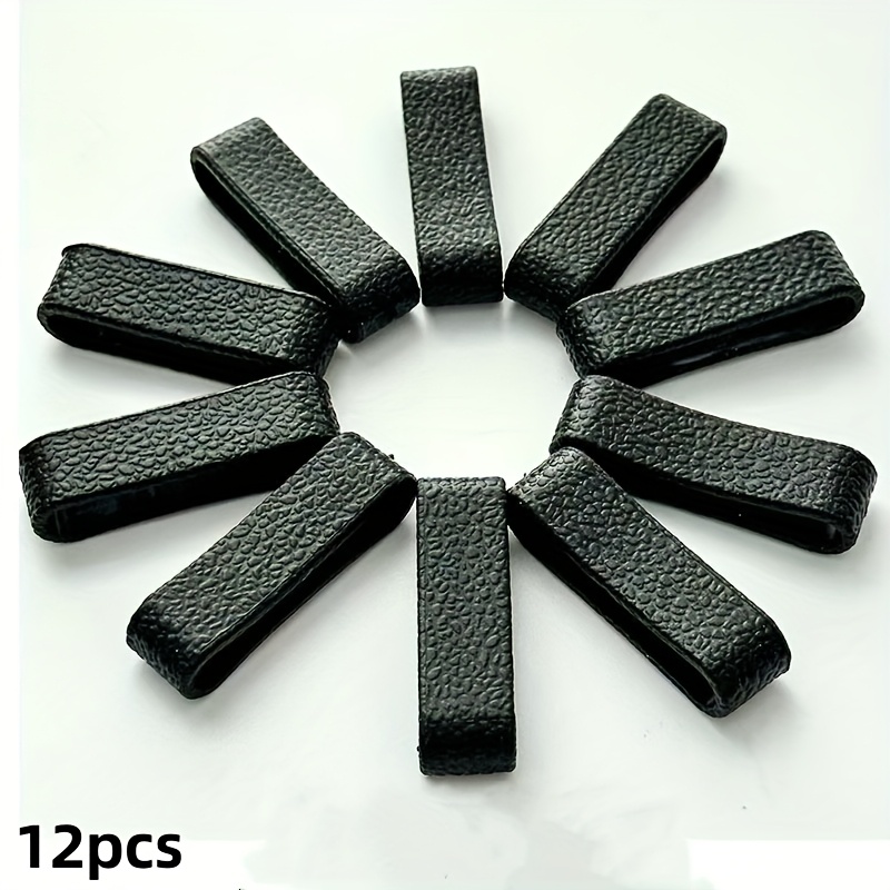 E-shop 12 Stück Robuste Gürtelschnalle Braun Schwarz Lässiger Gürtel Fixierter Endring Schnalle Hosenring Schnalle, PVC Gürtelschnalle, Verschiedene