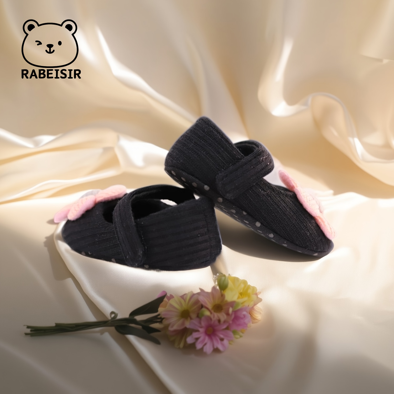Baby Toddler Shoes, Sun Flower Princess Cloth Step Front Shoes, Lightweight Non-slip, Multicolor Candy Shoes For Daily & Casual Dressing, Spring & Fall