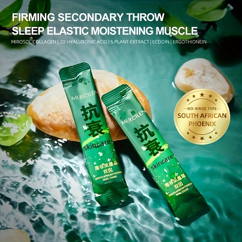 20pcs Collagen Double Sleep Mask, Pcscontaining Citric Acid, Centella Asiatica, Hyaluronic Acid And Sea Fennel, Moisturizing And Firming, Christmas Thanksgiving Gifts