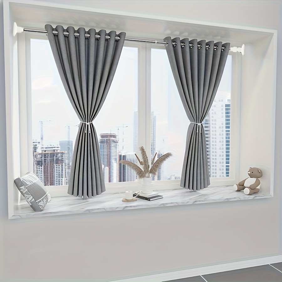 Telescopic Shower Curtain Rod with Wings, No-Drill