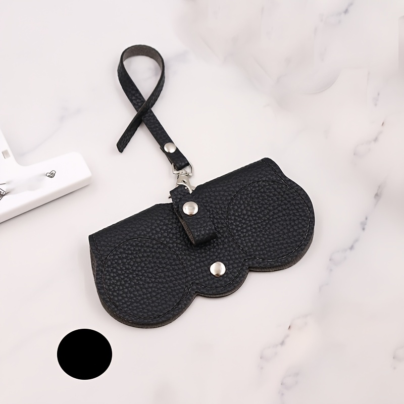 New Pu Glasses Bag Portable Glasses Case Fashionable Glasses Protector Cute Glasses Clip Women's Easy Glasses Bag