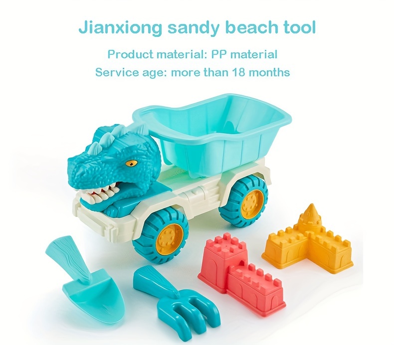 childrens beach toy set baby playing water playing sand sand timer large shovel beach bucket childrens tools details 1