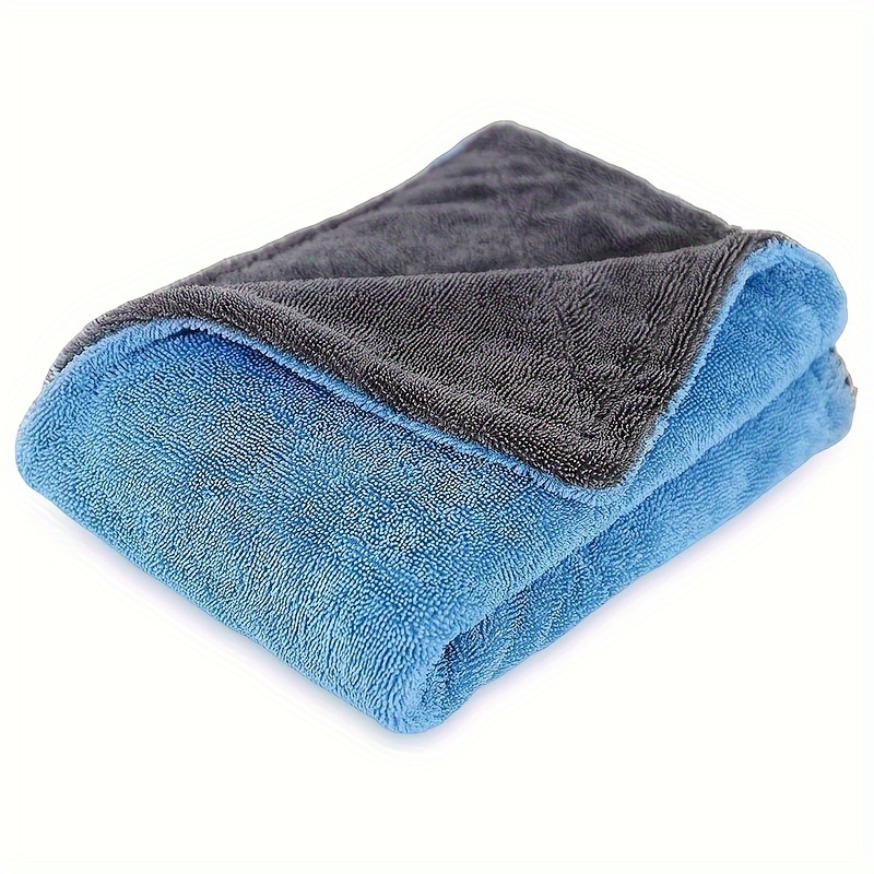 

Extra Large Car Drying Towel, Twisted Terry Cloth Microfiber Towel For Car, 1200gsm Quick-drying Cleaning Cloth For Cars, Anti-scratch Absorbent Towel, 16" X 24