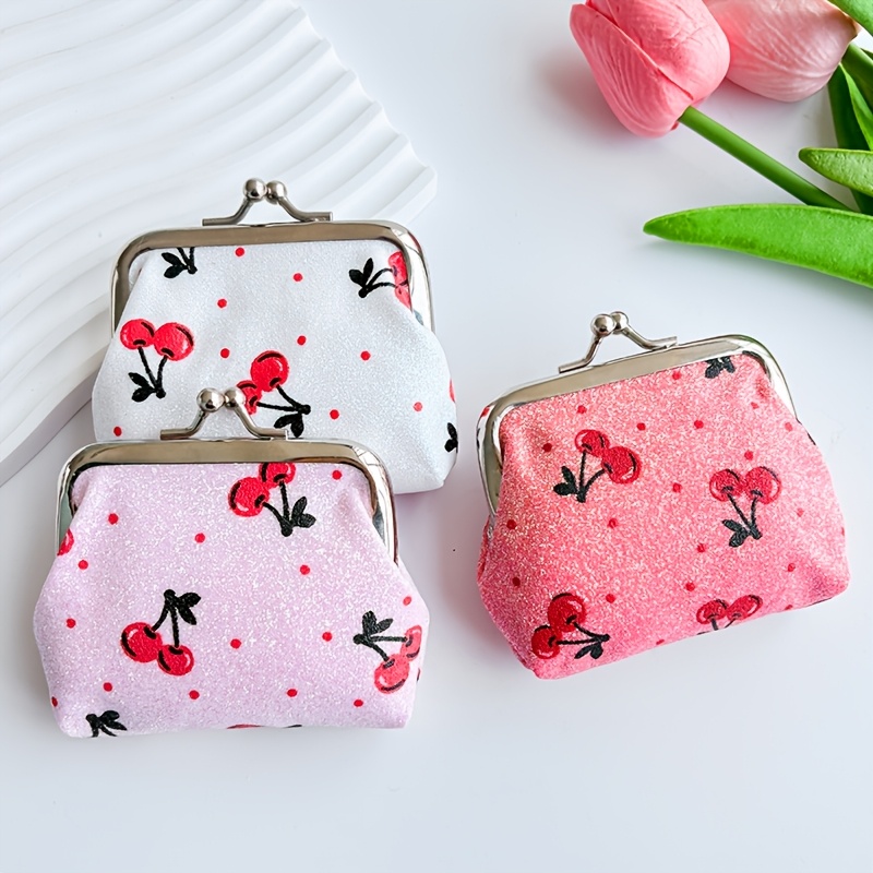TEMU 3 pezzi Clip a forma di per borsa, piccolo portafoglio con chiusura a ad , organizer portatile per auricolari con chiusura a , portamonete a ,