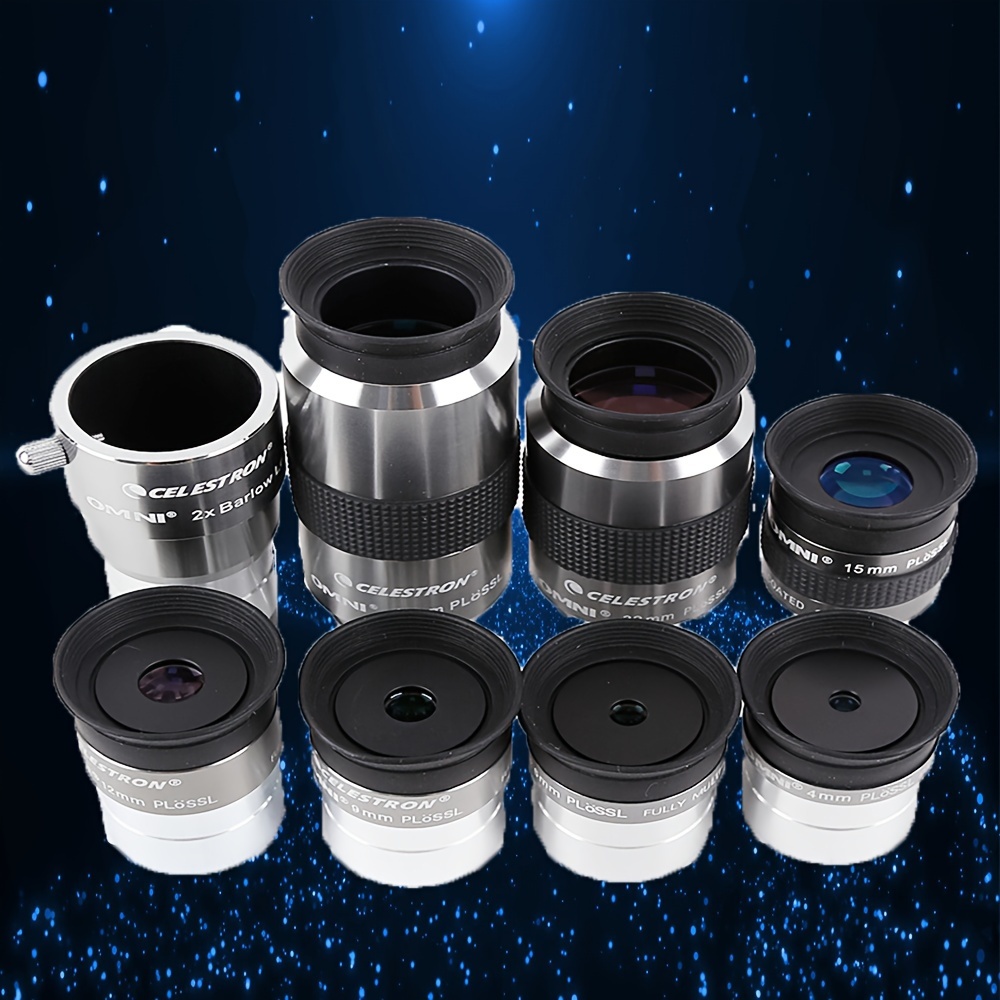     hd astronomical telescope eyepiece 4mm to 40mm zoom 2x magnification 1 25 inch   accessories for clear viewing of stars and   astronomical viewing sleek metallic   metallic telescope parts 0