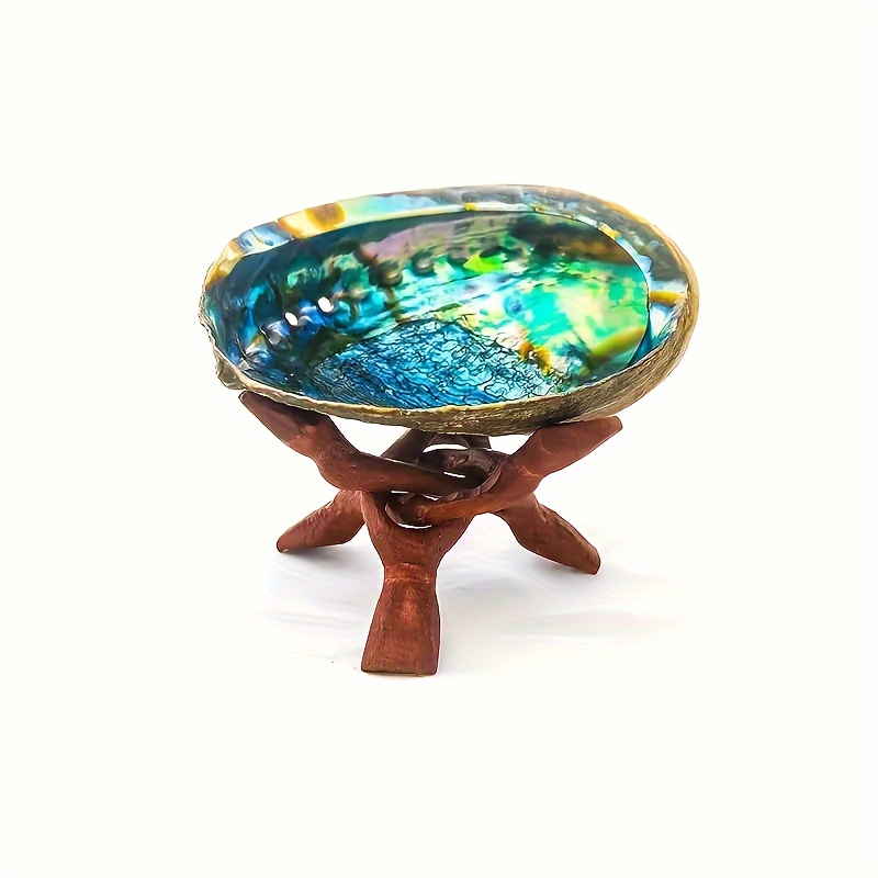 

Versatile Wooden Tripod Stand For Abalone Shells, Crystal Balls & Jewelry - Perfect For Home Decor & Gifts