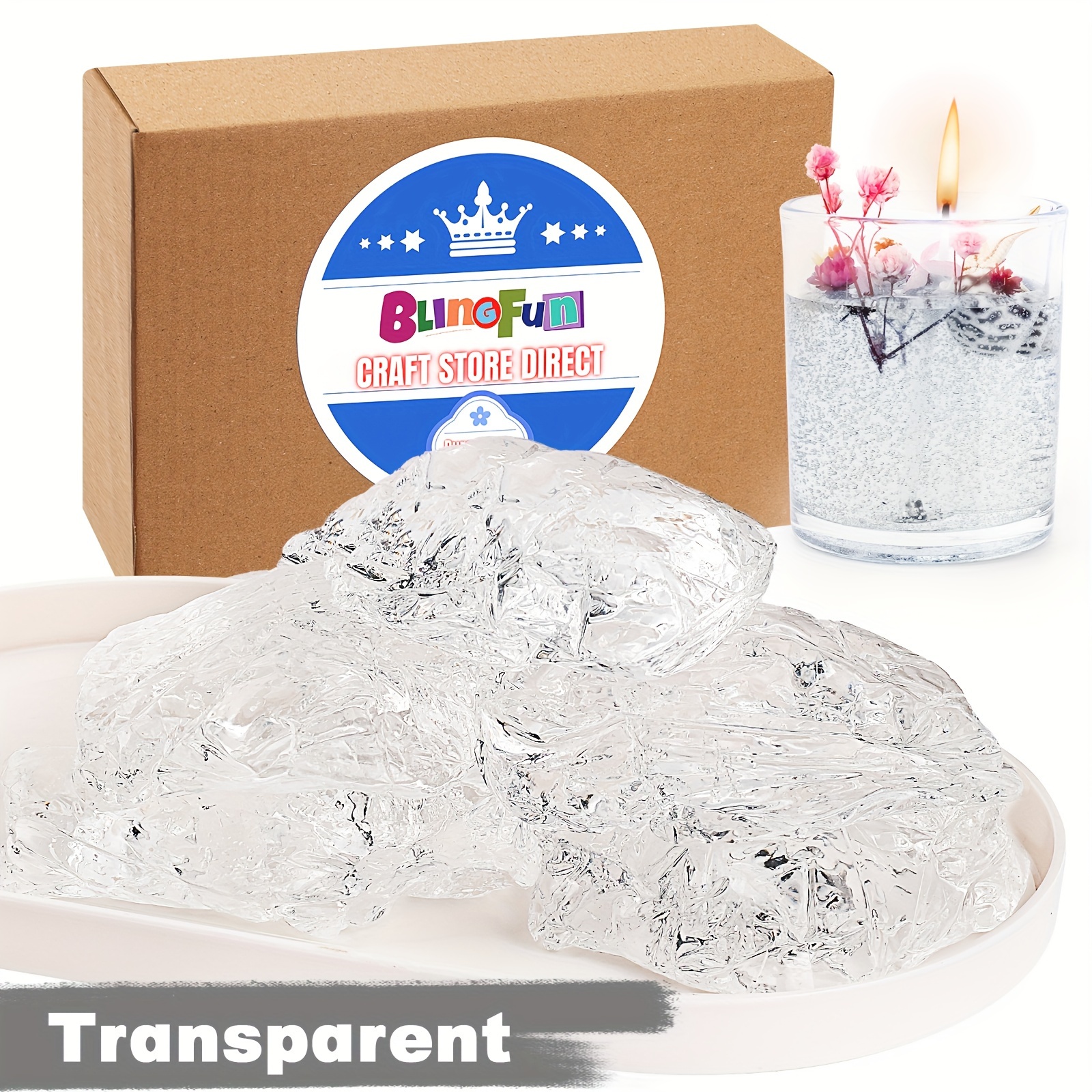 Image of 100g/500g Colorful Soft Jelly Wax, Translucent Low-melt (266 F) Making Material, Perfect For Scented Candles And Decorative Modeling Candle Products
