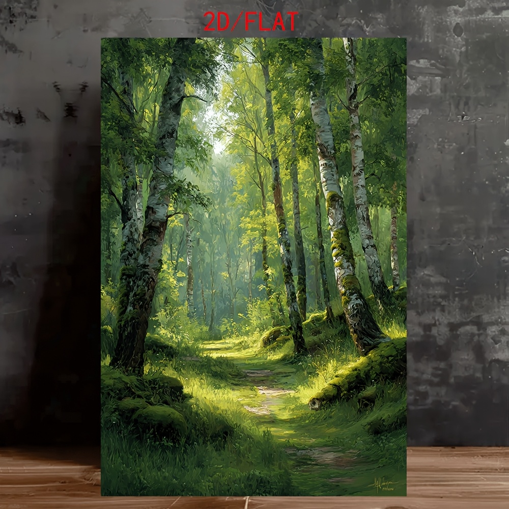TEMU 2d Flat, [jit]2d Flat 1pc Frameless Canvas Painting, Oil Painting, Wall Painting, Home Decoration Painting, Bedroom Or Office Decoration, Gift,