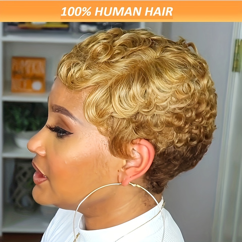 TEMU Perruque Bob Coupe Bouclée à Coiffure Courte, Perruques Colorées pour Femme, Perruque Brésilienne Bouclée Bordeaux à Dentelle Frontale, Perruque