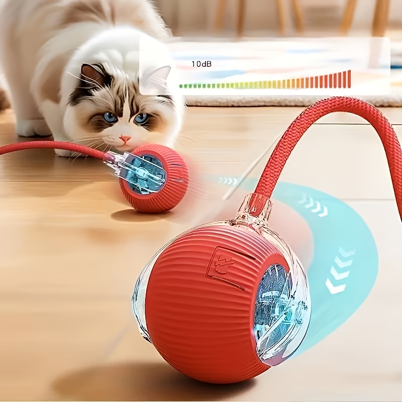 interactive cat and dog toy   2 colors   toy pet toy automatic random movement smart rolling led light up interactive pet toy suitable for indoor cats   pets active and entertained self rolling automatic play Product details 5