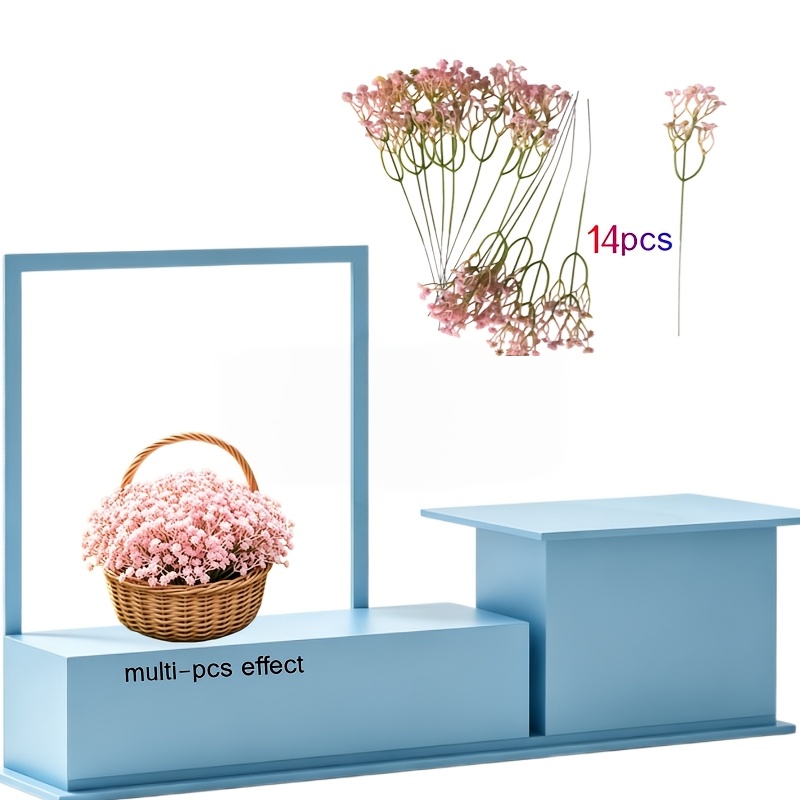 TEMU 14pcs Flores de estrella artificiales de calidad, ramo de flores de estrella falsas rosas, adecuado para decoraciones de y , estilismo de