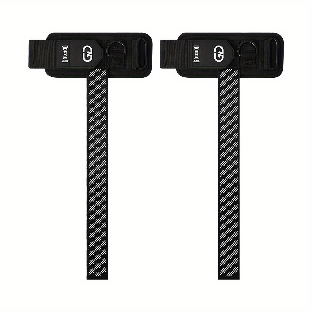 Image of 2pcs Heavy-duty Anti-slip Grip Straps - Thickened Material, Non-slip Wristbands For Deadlifts, , Barbell, Gym Equipment - Durable Workout Straps With