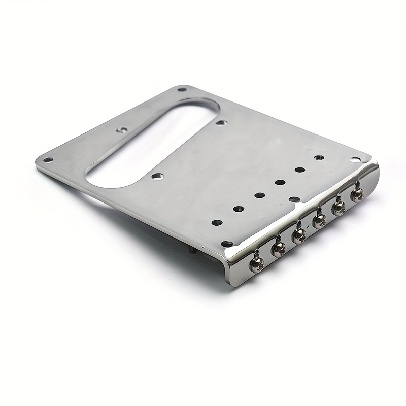 Fixed Guitar Bridge for TL Style Guitar 97x80. 5mm with 6 Roller Saddle Bottom Or Body Loading Guitar Parts Silvery