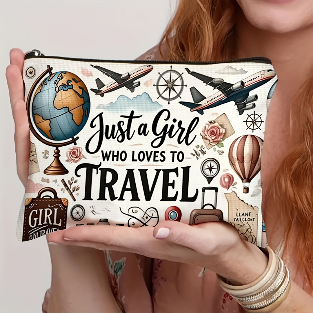TEMU 1pc, A Novel And Makeup Bag, Girls Who Love Traveling. This Multifunctional Storage Bag Serves As Organizer, Portable Toiletry Bag, And Beauty &