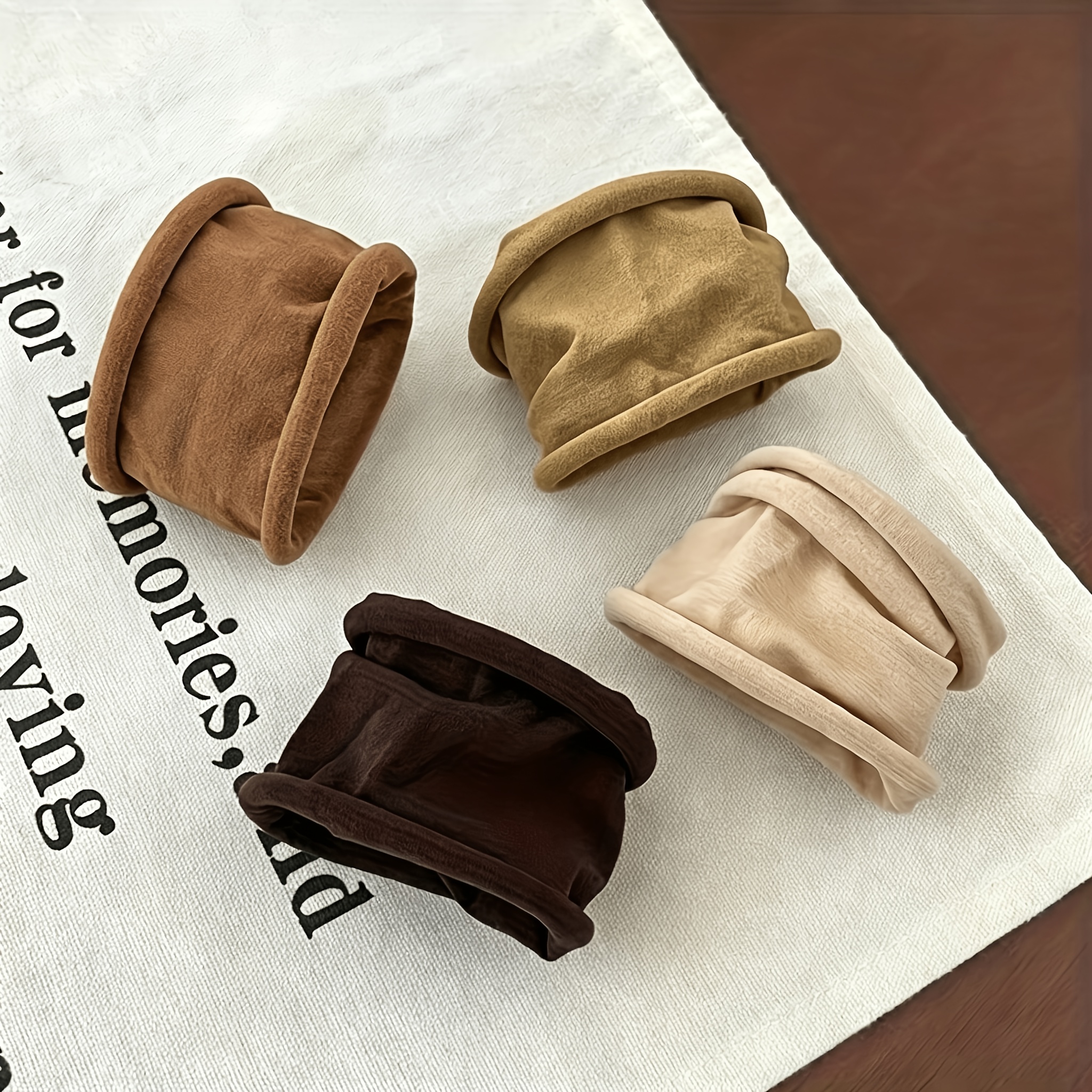 TEMU 4pcs Set Seamless Loose Headbands, High-elastic Hair Ties Suitable For Women, Gentle And Non-damaging To Hair, Durable Ultra-wide Seamless