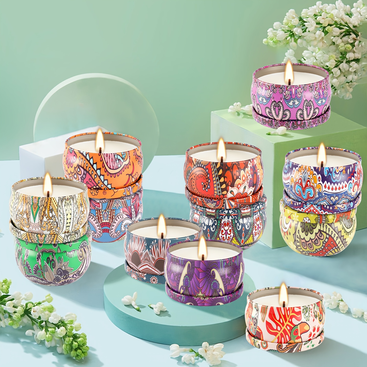 TEMU Retro-style Scented Candles Set Of 36pcs, Long-lasting Fragrance, Multiple Scents From, High-quality Home Fragrance, , Business Gifts, Holiday
