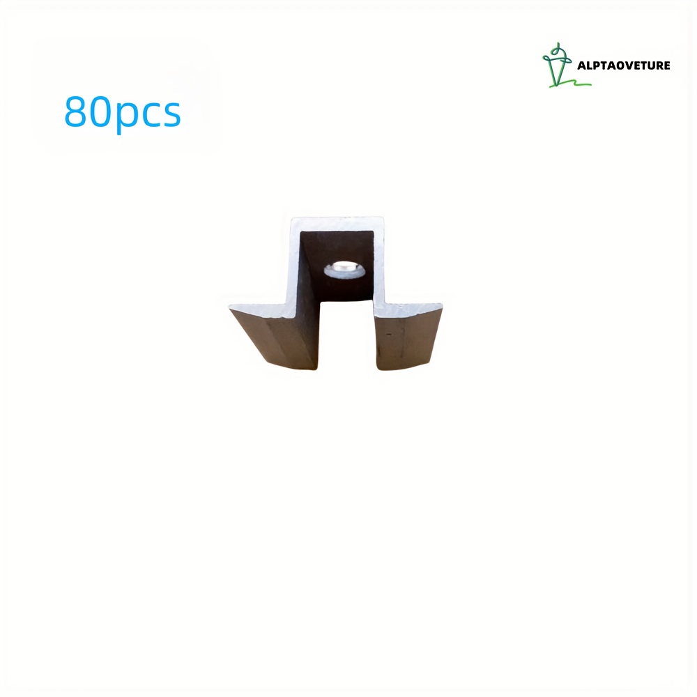 Alptaoveture 80pcs Durable Aluminum Solar Panel Mid Clamps, Mounting Accessories For Secure Outdoor Solar Power Systems