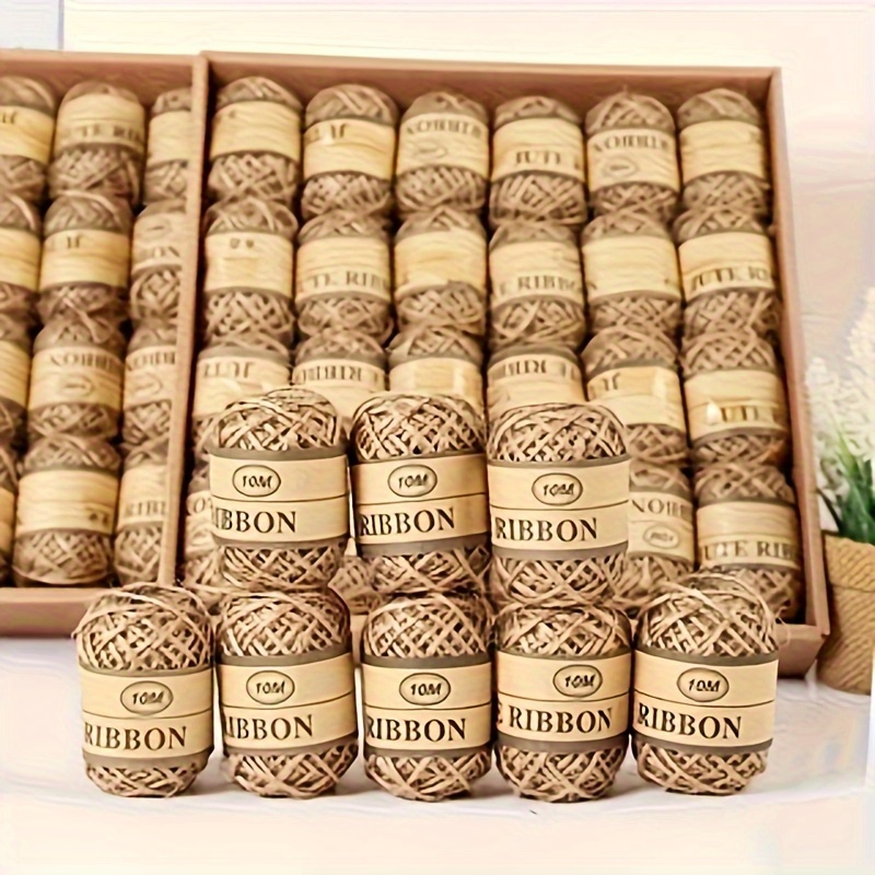 

1 Roll/2 Rolls/24 Rolls Decorative 3-strand Craft Rope Hemp Braided Rope, Used For Diy Projects, Gift Packaging, Bouquets, Weddings And Party Decorations