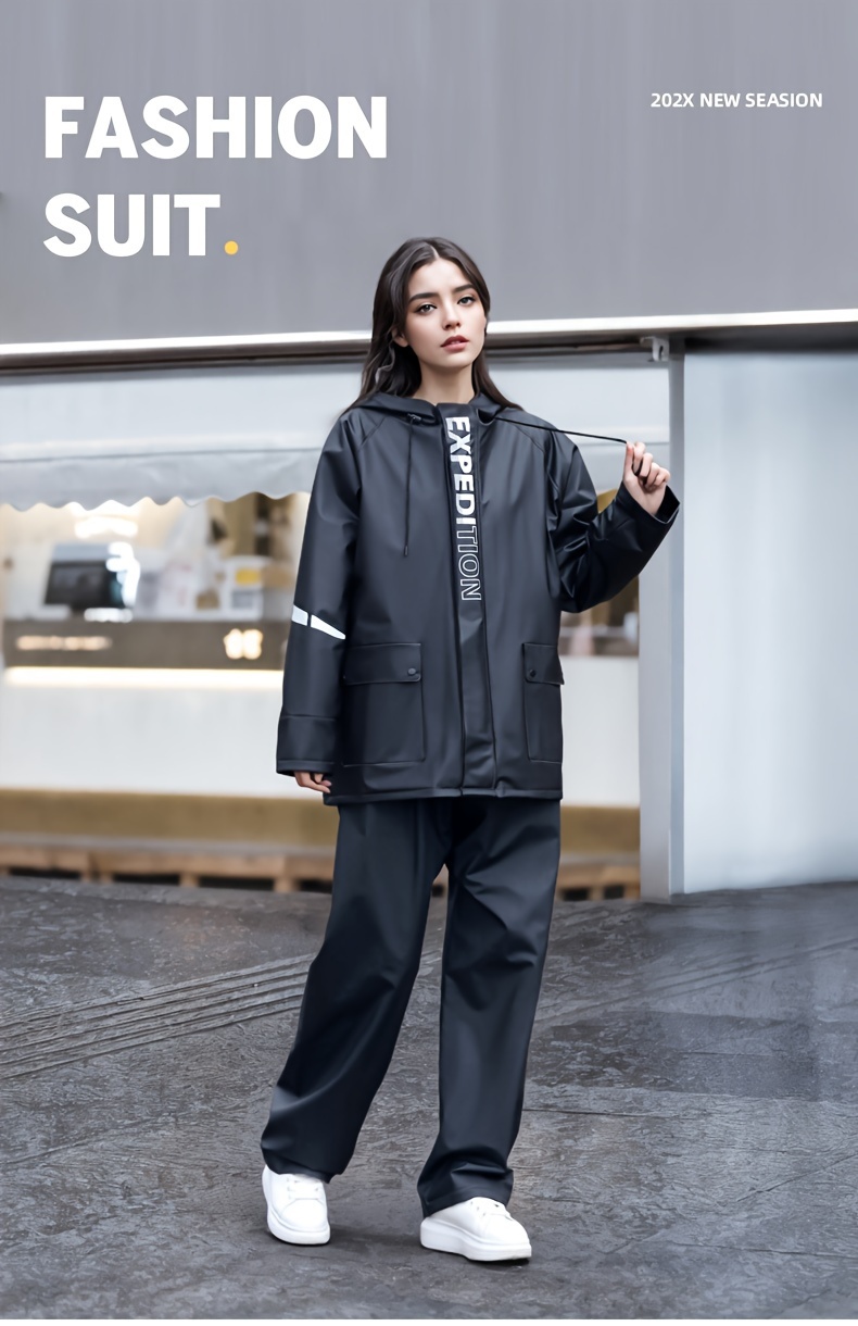 Pvc Raincoat Ladies Black Rain Coat Bm Women's Motorcycle Pvc Rain