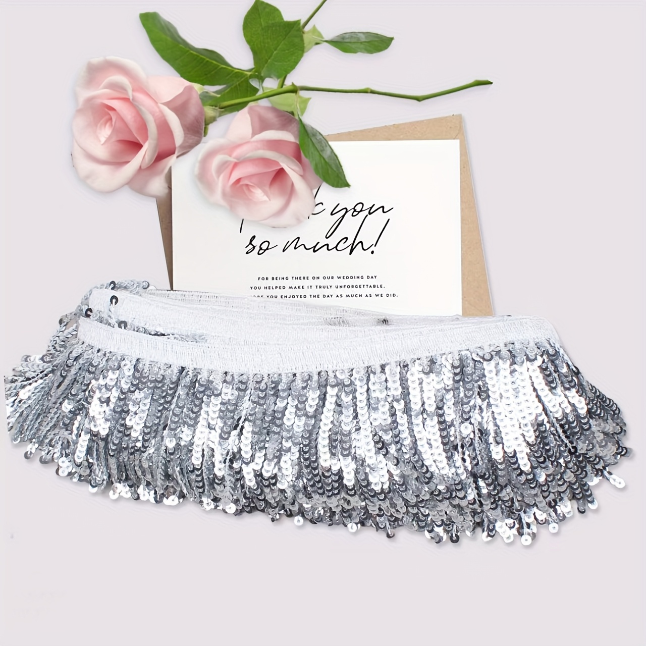TEMU Accesorio de Bolso para Zapatos con Bordados y Lentejuelas Solubles en Agua de 8 cm de Ancho para Trajes de Escenario Latino
