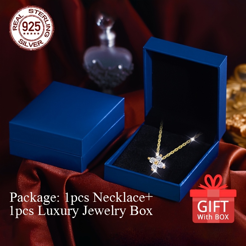 925 Silver 4-Leaf Clover Pendant Necklace