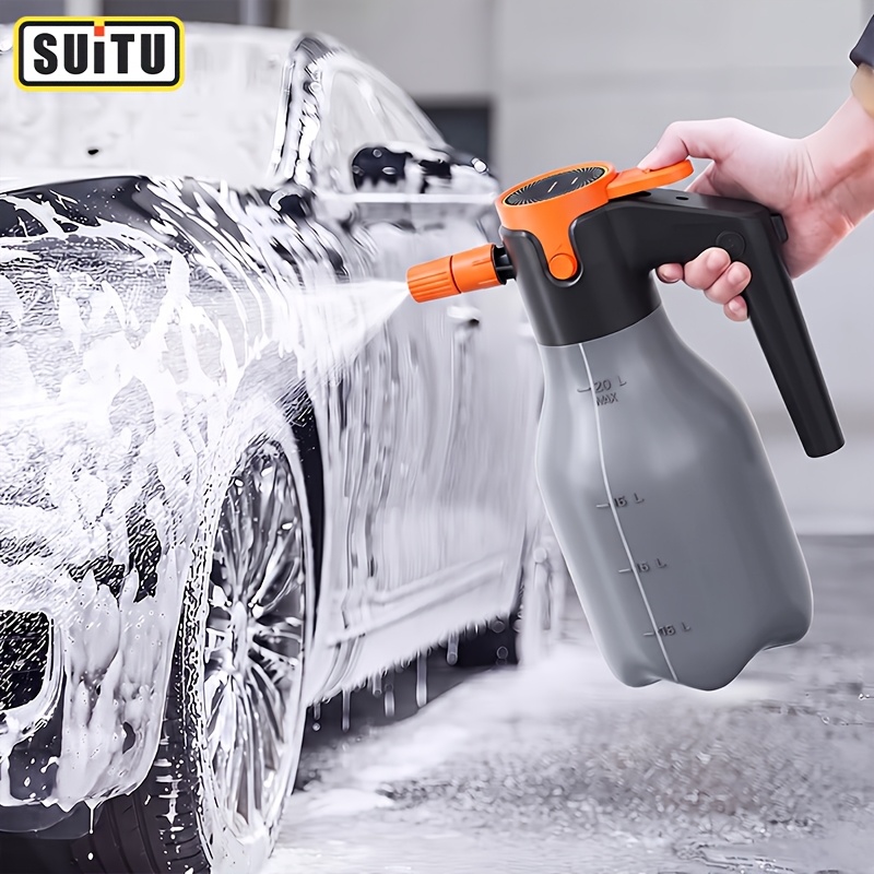 TEMU 2-in-1 Car And Home Electric Sprayer, Smart Electric Foam Sprayer: One-button Auto Spray, Scale Line, Powerful Motor, Stable High-pressure