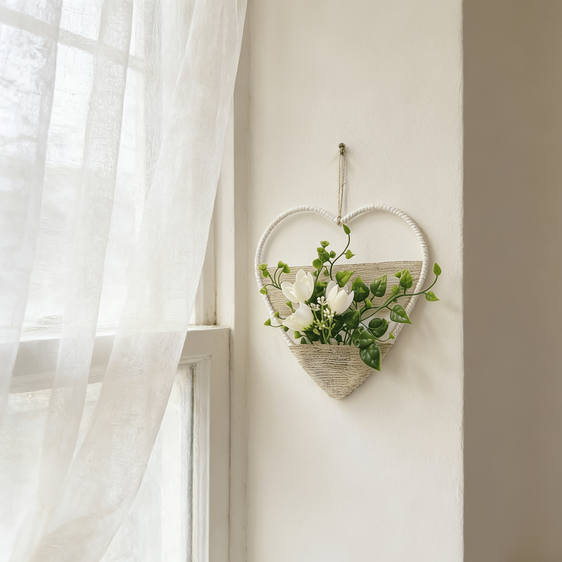 realistic magnolia heart shaped wreath   with greenery decorations hanging on doors windows walls mothers day gift   for women