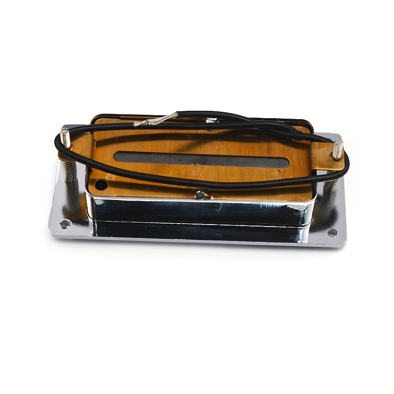 RB Style Mini Humbucker Pickup, 12-Hole, 72x32mm, for Rickenbacker Style Guitar, Chrome/Golden, Electric Guitar Accessory, Metal Body, No Power, Wireless