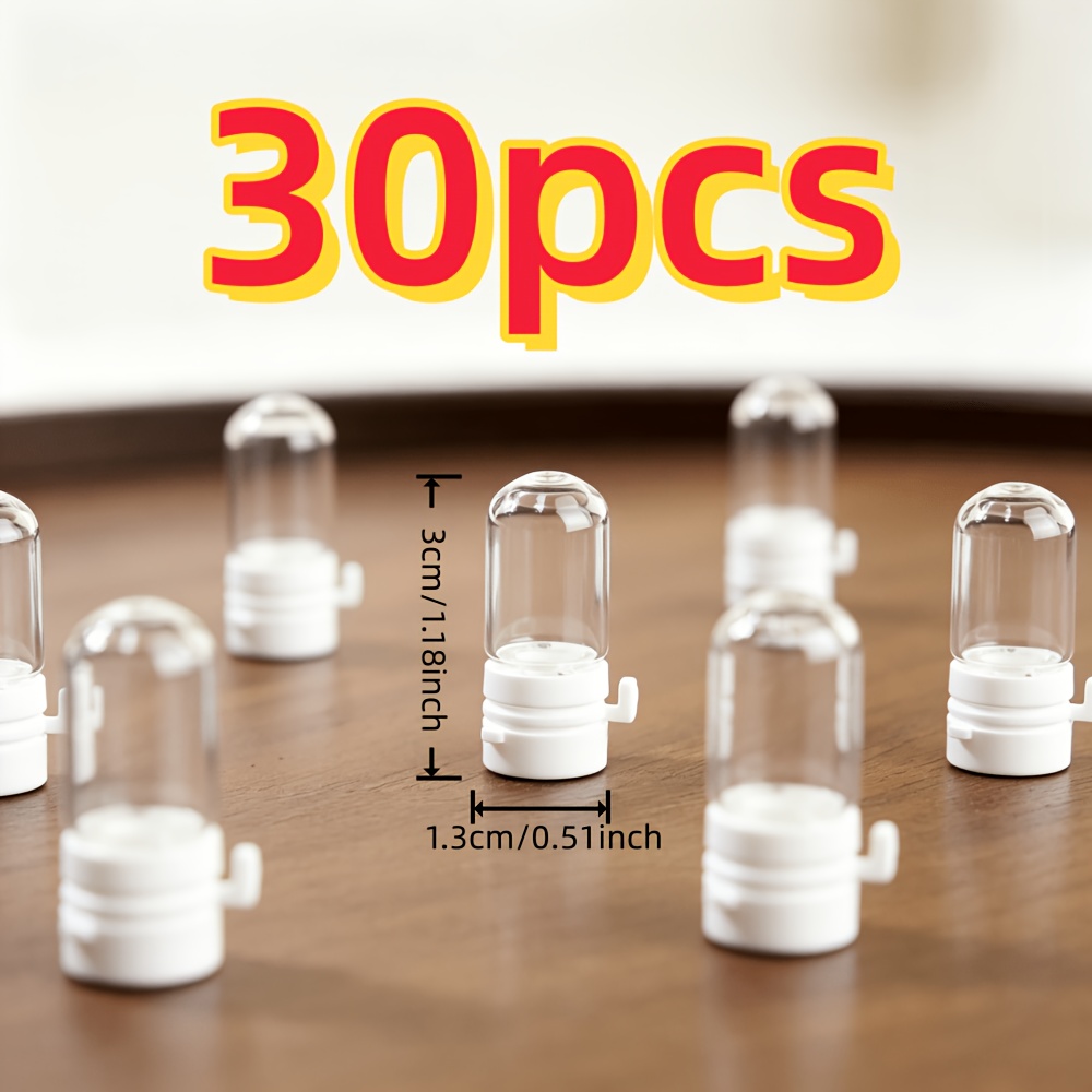 TEMU 30pcs 1.5ml Glass Dropper Bottles/transparent Travel Bottles/ Portable Leak-proof/high-end Skincare Containers/save Bag Space And Weight