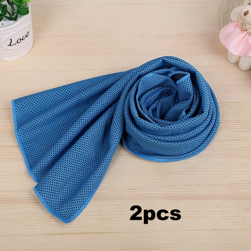 TEMU 2pcs Cooling Sports Towels, Chilling Towels, Ice Cool Towels, Outdoor Sports Cooling Quick-dry Towels