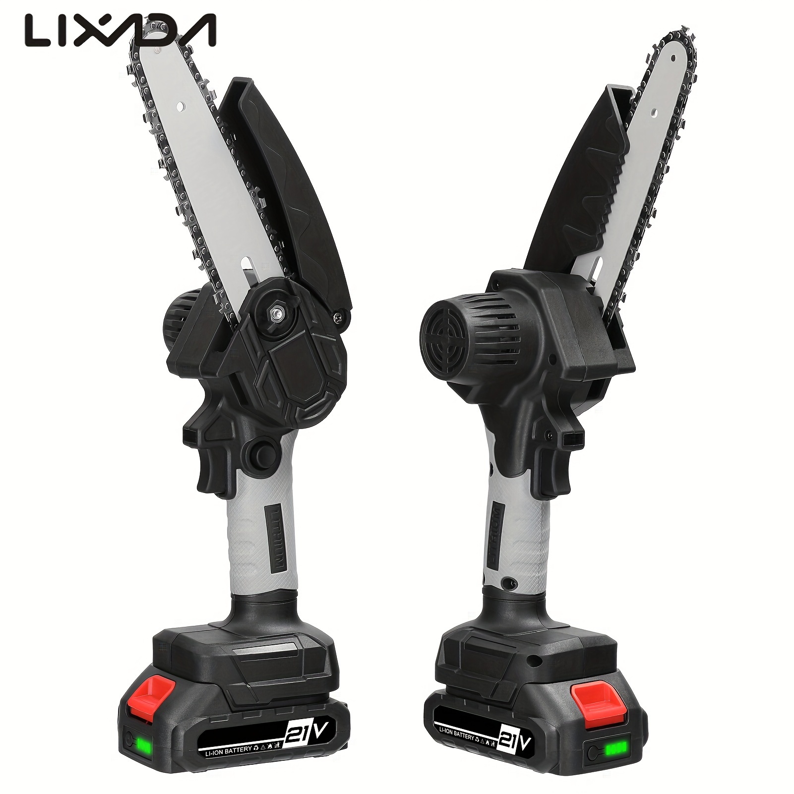 

Lixada 21v 6inch Electric Pruning Small Wood Splitting Chainsaw Brush Motor Portable Electric Pruning