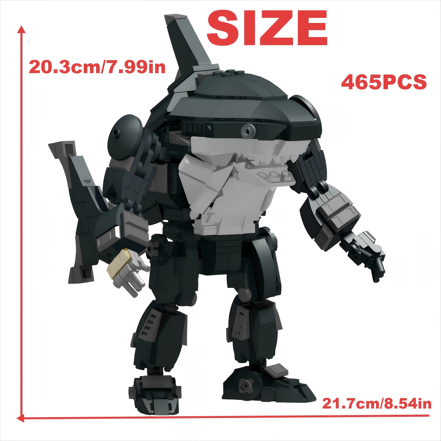 465ピース サイバー ロボット ビルディングキット moc フィクション